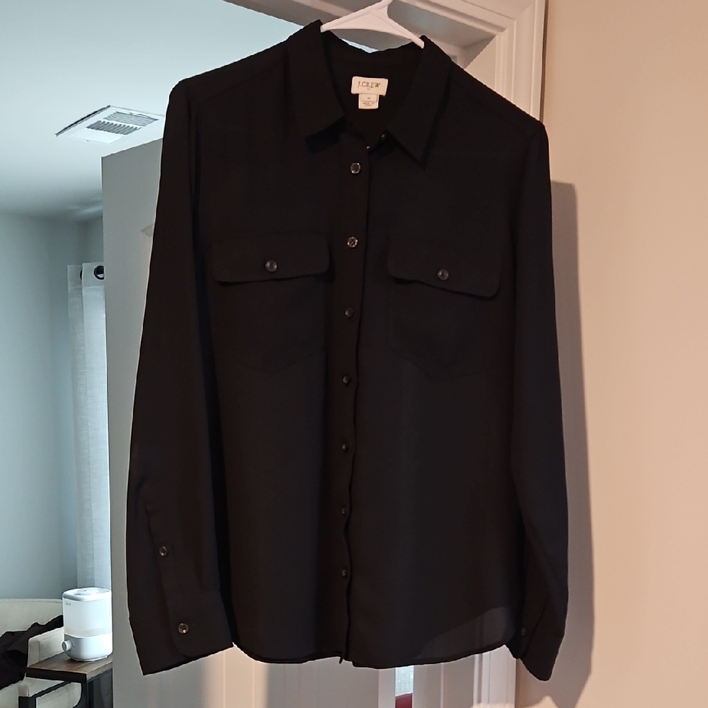 J. Crew Black Women's Button Down Shirt